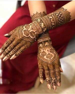 Mandala Ring Pattern mehndi design for full hand — radiant henna pattern