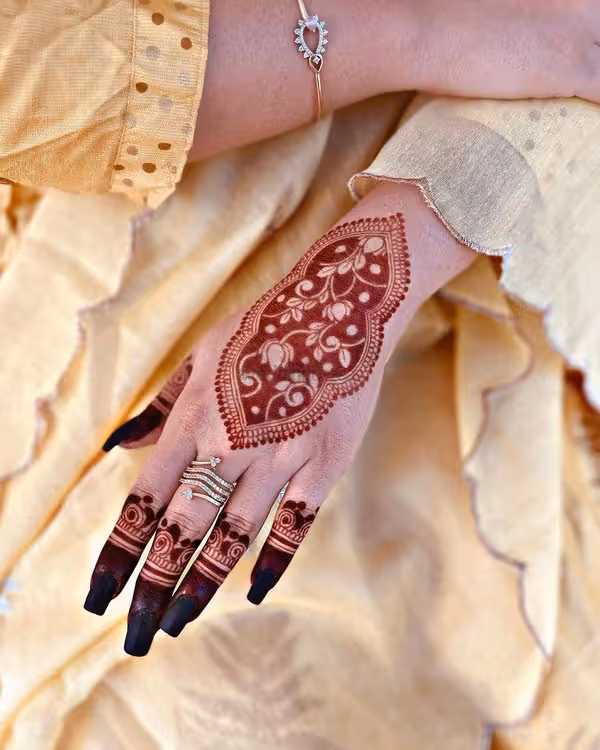 Eid Lotus Pattern mehndi design for arm — mesmerizing henna pattern