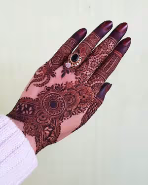 Eid Lotus Pattern mehndi design for arm — captivating henna pattern