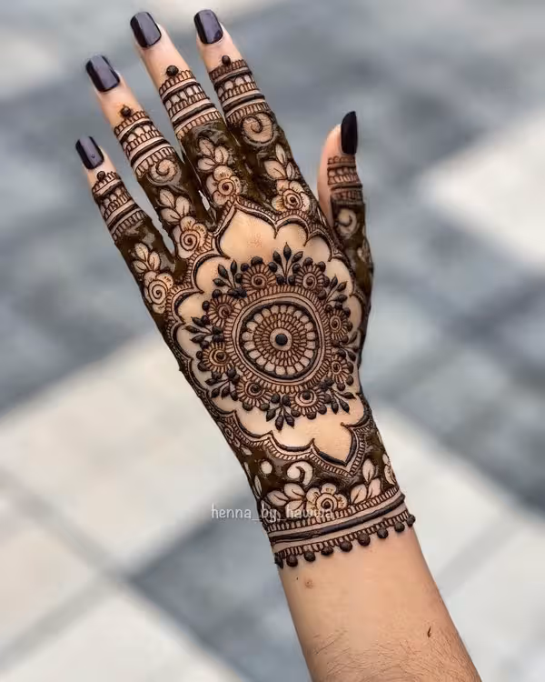 Eid Dotwork mehndi design for finger — captivating henna pattern