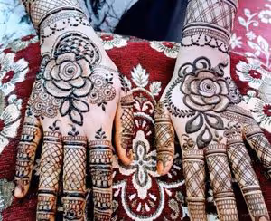 Bridal Ring Pattern mehndi design for front hand — beautiful henna pattern