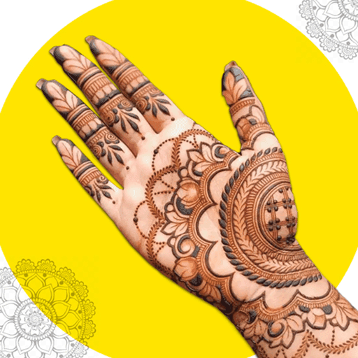 Turkish Chain Link mehndi design for back hand — delicate henna pattern