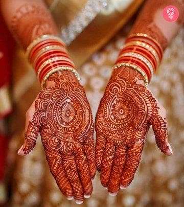 Mandala Wave Pattern mehndi design for back hand — charming henna pattern
