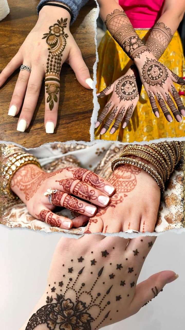 Pakistani Paisley mehndi design for back hand — beautiful henna pattern