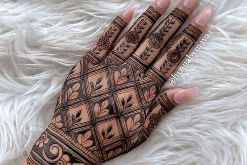 Simple Wave Pattern mehndi design for arm — beautiful henna pattern