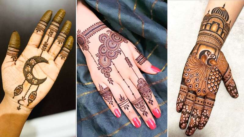 Simple Heart Vine mehndi design for back hand — gorgeous henna pattern