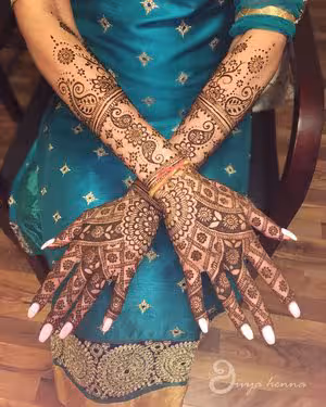 Floral Ring Pattern mehndi design for back hand — alluring henna pattern