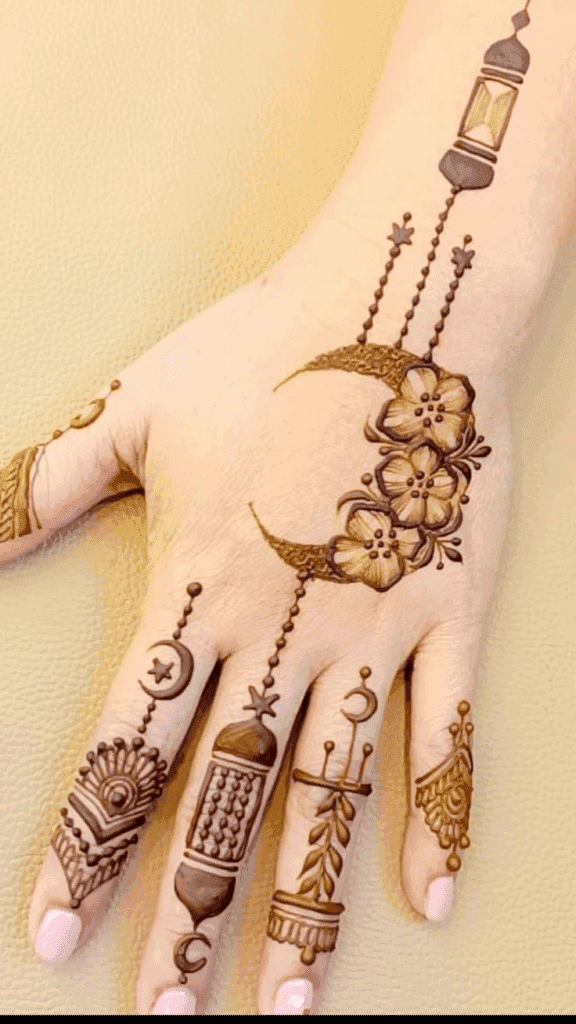 Indian Bracelet Cuff mehndi design for arm — stunning henna pattern