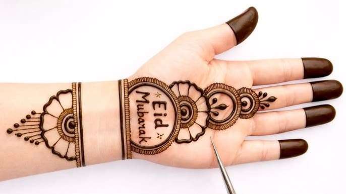 Gulf Wave Pattern mehndi design for arm — elegant henna pattern