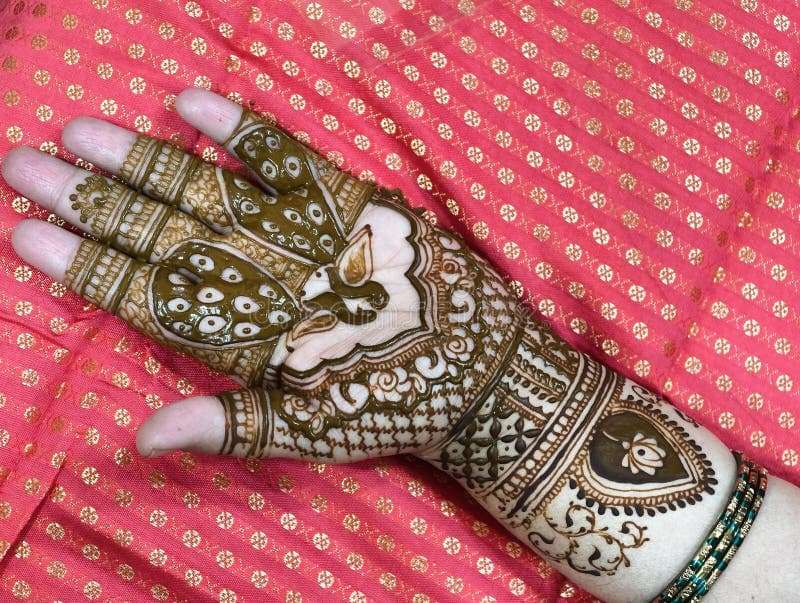 Back Hand Ring Pattern mehndi design for front hand — striking henna pattern