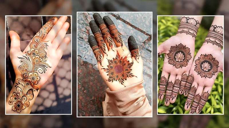 Simple Leaf Trail mehndi design for finger — alluring henna pattern