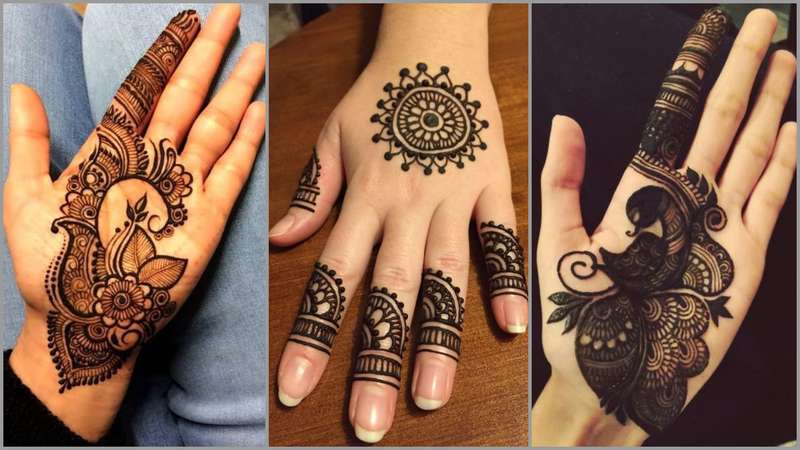 Modern Sunburst mehndi design for arm — beautiful henna pattern