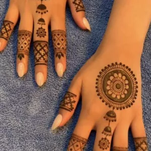 Floral Eid Mehndi Art #34