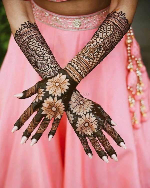 geometric Mehndi Design 100