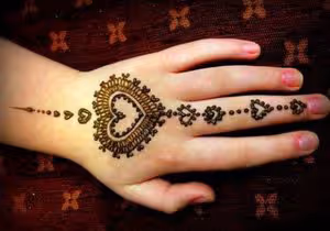Finger Ring Pattern mehndi design for back hand — ornate henna pattern