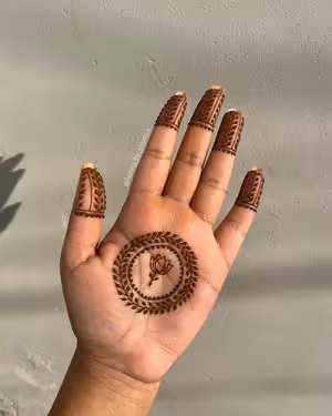 Minimal Dotwork mehndi design for arm — luxurious henna pattern