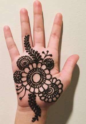 Back Hand Wave Pattern mehndi design for foot — elegant henna pattern